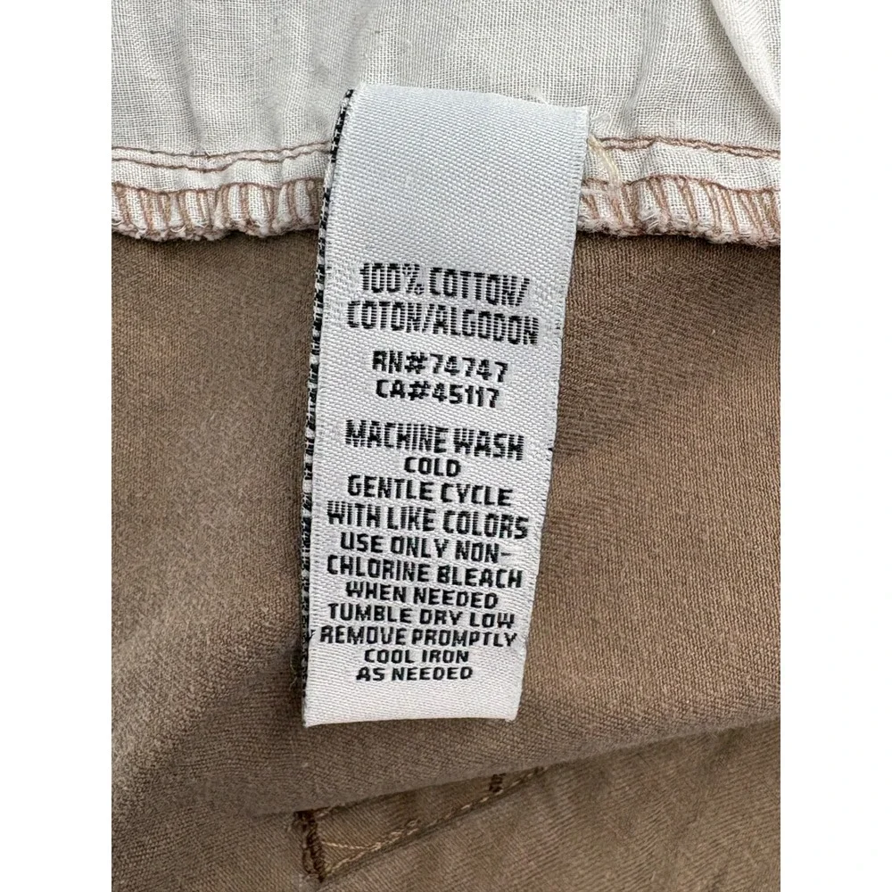 Natural Reflections‎ Utility Shorts Brown Drawstring 100% Cotton 18 - Picture 6 of 6